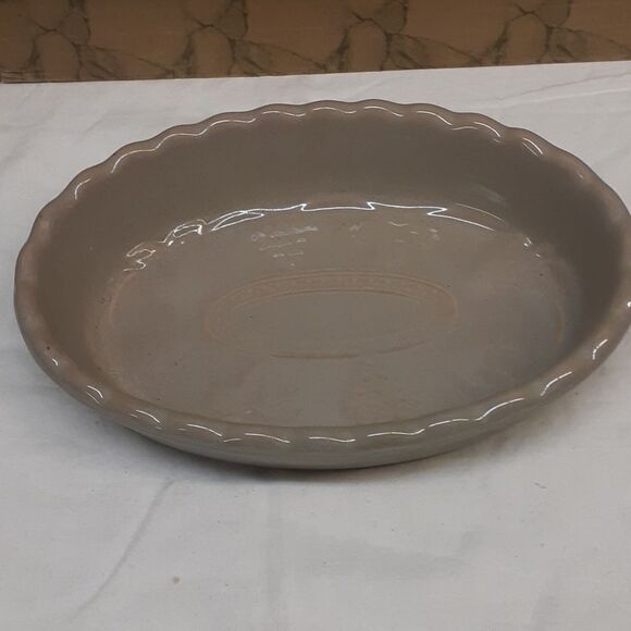 Ceramic Gray Decorative Display Bowl Embossed Textured Fruit Bottom - Picture 1 of 8